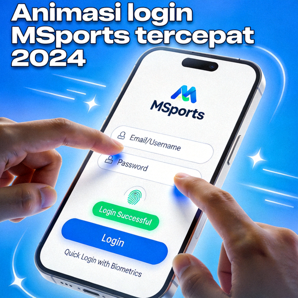 Animasi login MSports tercepat 2024 menampilkan proses login yang mudah dan cepat